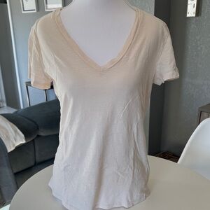 Universal Thread V-Neck Beige Women's Tee